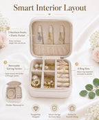 Homde 6-Pack Travel Jewelry Cases for Bridesmaids and Gifts-Homde