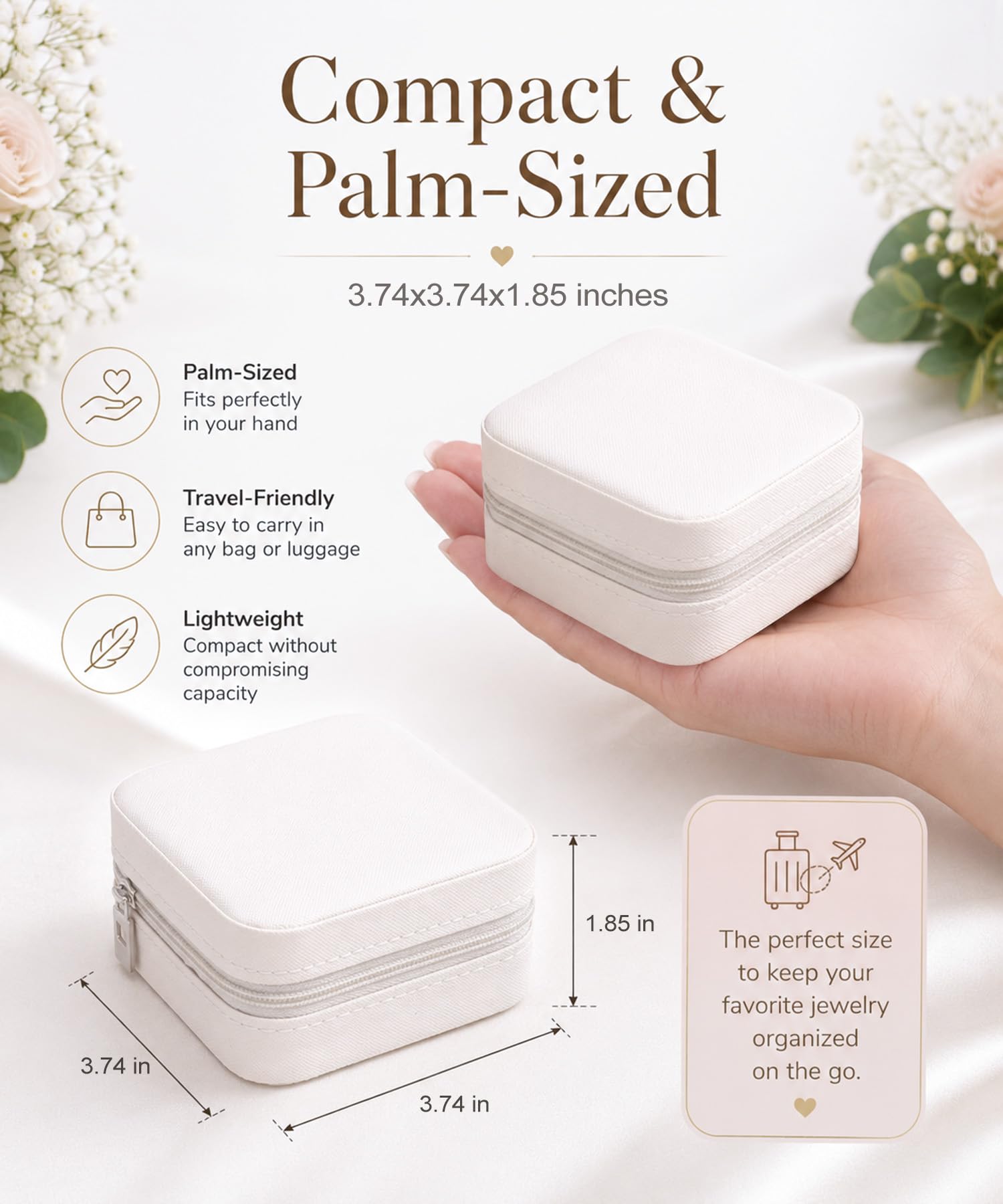 Homde 6-Pack Travel Jewelry Cases for Bridesmaids and Gifts-Homde