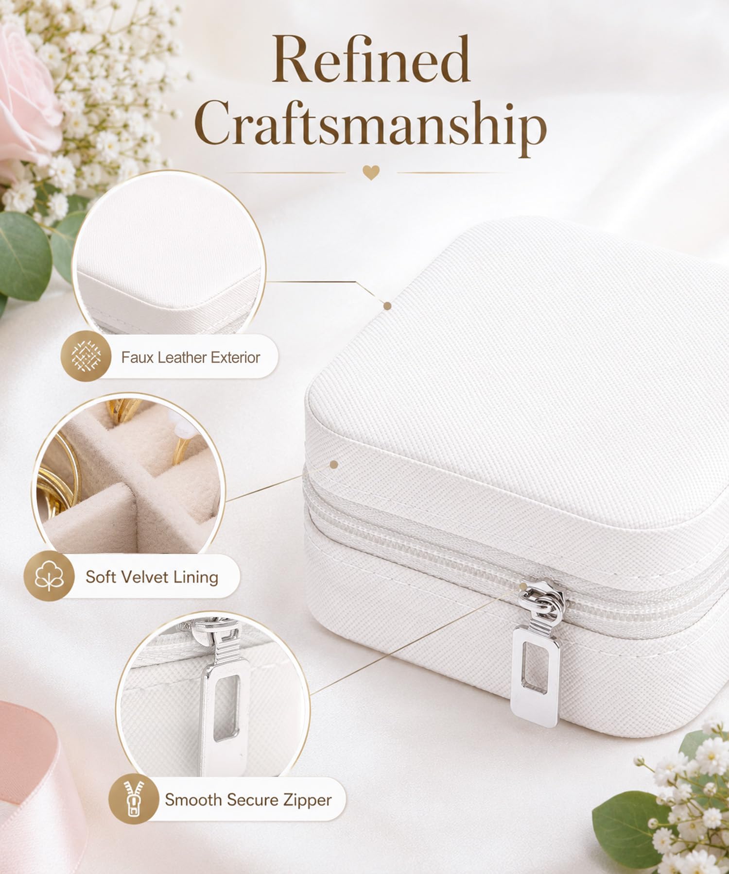 Homde 6-Pack Travel Jewelry Cases for Bridesmaids and Gifts-Homde