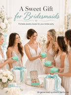 Homde 6-Pack Travel Jewelry Cases for Bridesmaids and Gifts-Homde