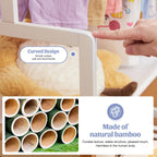Kids Bamboo Clothing Rack with 2 Storage Baskets and Adjustable Rods-Homde
