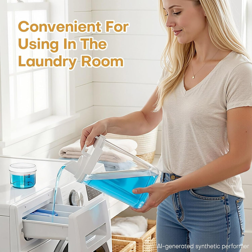Homde Clear Laundry Detergent Dispenser Set with Pods Containers and Labels-Homde