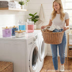 Homde Clear Laundry Detergent Dispenser Set with Pods Containers and Labels-Homde