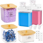 Homde Clear Laundry Detergent Dispenser Set with Pods Containers and Labels-Homde