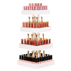 Homde 360° Rotating Nail Polish Organizer, 4-Tier Bamboo Display Rack-Homde
