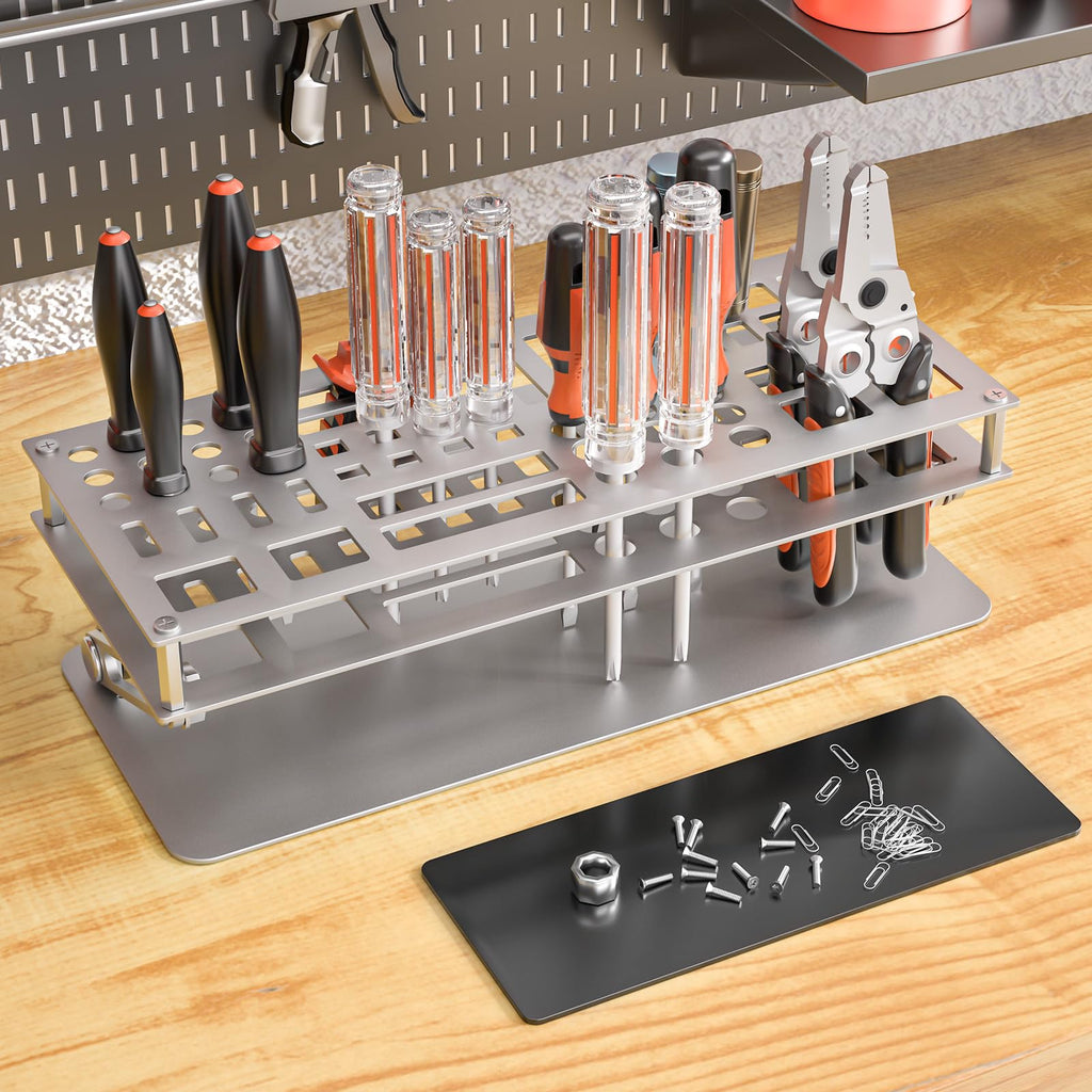 Adjustable Screwdriver Organizer Holder for Desktop Tool Storage-Homde