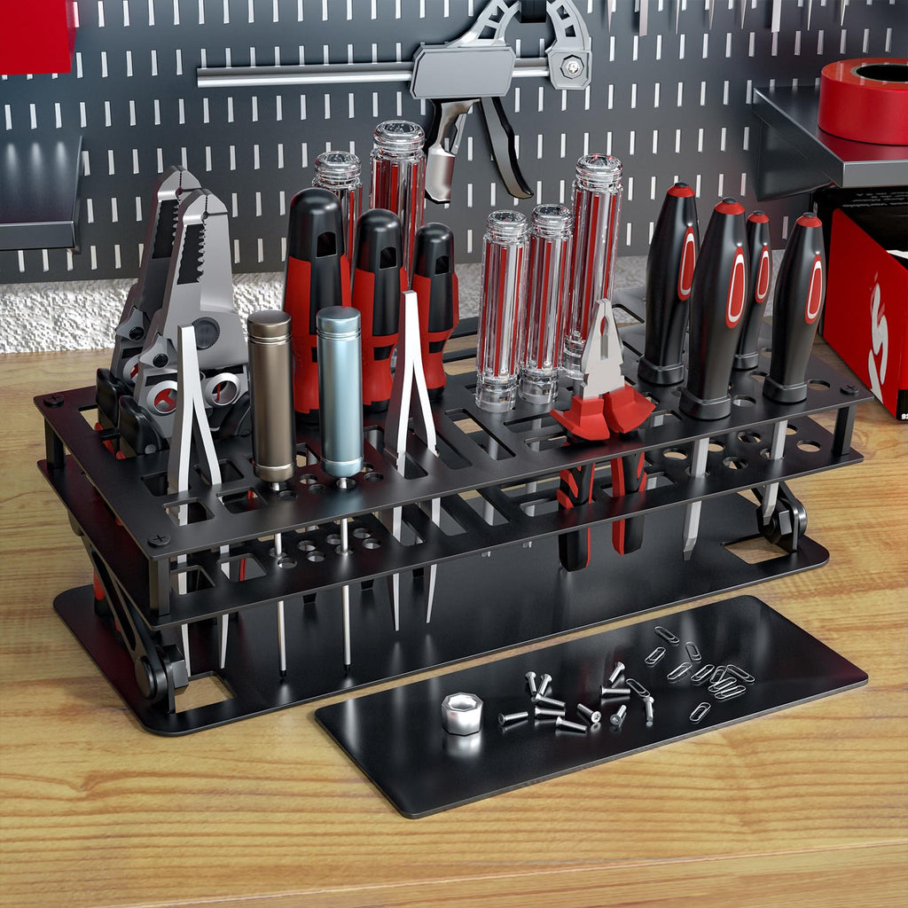Adjustable Screwdriver Organizer Holder for Desktop Tool Storage-Homde