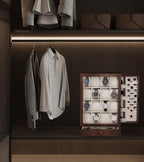 Homde Wooden Watch Box with Glass Window and 2 Drawers-Homde