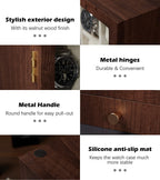 Homde Wooden Watch Box with Glass Window and 2 Drawers-Homde