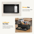 Homde Bamboo Charging Station Organizer with Drawer for Multiple Devices-Natural-6-Homde