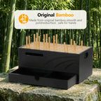 Homde Bamboo Charging Station Organizer with Drawer for Multiple Devices-Natural-7-Homde