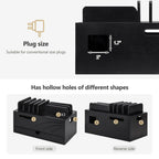 Homde Bamboo Charging Station Organizer with 6 Slots and Drawer-Natural-6-Homde
