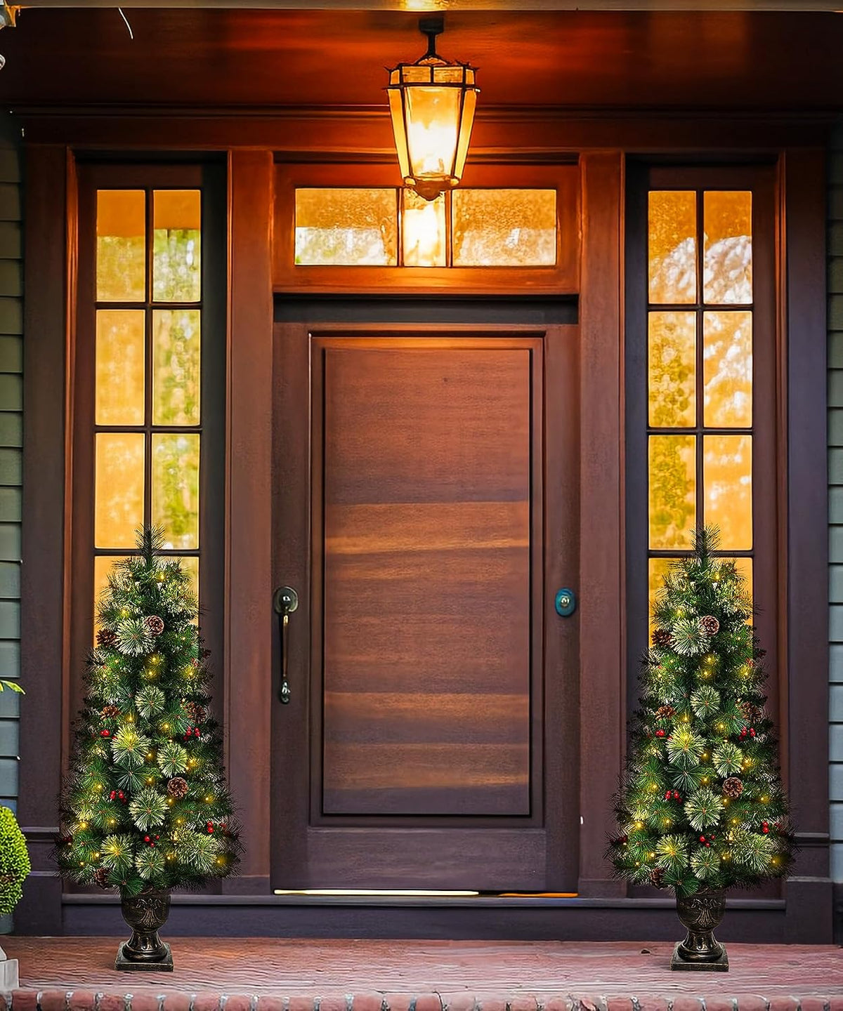 Decoway 4FT Pre-Lit Artificial Christmas Tree for Entrances - 2-Homde