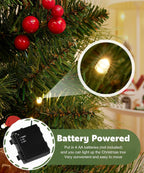 Decoway 4FT Pre-Lit Artificial Christmas Tree for Entrances-Homde