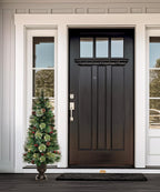 Decoway 4FT Pre-Lit Artificial Christmas Tree for Entrances-Homde