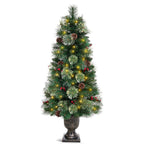 Decoway 4FT Pre-Lit Artificial Christmas Tree for Entrances-Homde