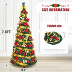 Decoway 6FT Pre-Lit Pop Up Christmas Tree with Warm White Lights-5ft 11in-3-Homde
