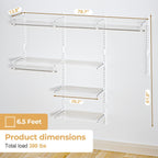 Wall Mounted Wire Closet Organizer System-4.4 FT-18-Homde