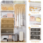Wall Mounted Wire Closet Organizer System-4.4 FT-33-Homde