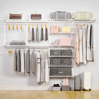 Wall Mounted Wire Closet Organizer System-4.4 FT-27-Homde