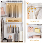 Wall Mounted Wire Closet Organizer System-4.4 FT-8-Homde