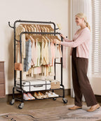 Double Clothes Rack-HS002-Homde