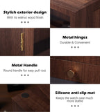 Homde Wooden Cologne Organizer with Drawers and Clear Display Window-M-14-Homde