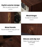 Homde Wooden Watch Box with Glass Window and 2 Drawers-L-6-Homde
