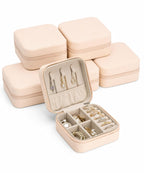 Homde 6-Pack Travel Jewelry Cases for Bridesmaids and Gifts-Pink-2-Homde