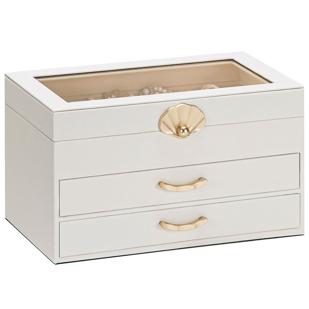 Homde Modern Jewelry Box for Women: 4-Layer Organizer with Clear Lid-3-Layer-2-Homde