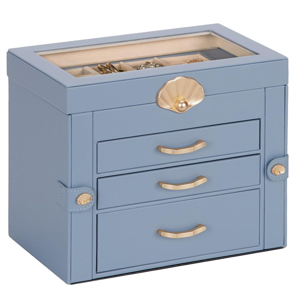 Homde Modern Jewelry Box for Women: 4-Layer Organizer with Clear Lid-4-Layer-4-Homde