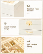 Homde Modern Jewelry Box for Women: 4-Layer Organizer with Clear Lid-4-Layer-11-Homde