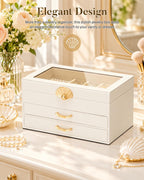 Homde Modern Jewelry Box for Women: 4-Layer Organizer with Clear Lid-4-Layer-8-Homde