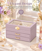 Homde Modern Jewelry Box for Women: 4-Layer Organizer with Clear Lid-4-Layer-42-Homde