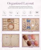 Homde Modern Jewelry Box for Women: 4-Layer Organizer with Clear Lid-4-Layer-51-Homde