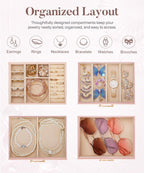 Homde Modern Jewelry Box for Women: 4-Layer Organizer with Clear Lid-4-Layer-26-Homde