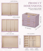 Homde Modern Jewelry Box for Women: 4-Layer Organizer with Clear Lid-4-Layer-53-Homde