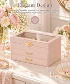 Homde Modern Jewelry Box for Women: 4-Layer Organizer with Clear Lid-4-Layer-33-Homde