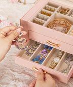 Homde Modern Jewelry Box for Women: 4-Layer Organizer with Clear Lid-4-Layer-30-Homde