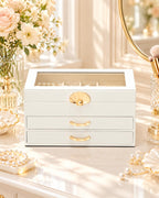 Homde Modern Jewelry Box for Women: 4-Layer Organizer with Clear Lid-4-Layer-13-Homde