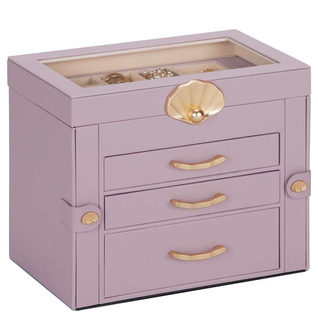 Homde Modern Jewelry Box for Women: 4-Layer Organizer with Clear Lid-4-Layer-6-Homde