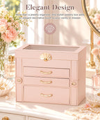 Homde Modern Jewelry Box for Women: 4-Layer Organizer with Clear Lid-4-Layer-24-Homde