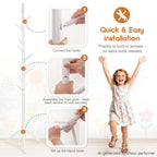Homde Kids Wooden Coat Rack Stand with 9 Hooks and Adjustable Height-Homde