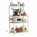 Homde 4-Tier Kitchen Bakers Rack with Power Outlet and Microwave Stand-1