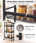 Homde Slim Rolling Storage Cart: 7.1 inch Wide for Narrow Kitchen Spaces - 7-Homde