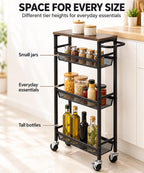 Homde Slim Rolling Storage Cart: 7.1 inch Wide for Narrow Kitchen Spaces - 5-Homde