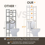 Homde 4-Tier Over The Toilet Storage Rack with Baskets and Tissue Holder-Brown-21-Homde