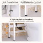 Homde 4-Tier Over The Toilet Storage Rack with Baskets and Tissue Holder-Brown-22-Homde
