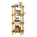 Homde 4-Tier Bamboo Storage Shelf: 176 lbs Sturdy Entryway Modern Organizer - 1-Homde