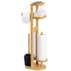 Homde Toilet Paper Holder Set: Storage for 4 Rolls and 2 Packs - 1-Homde